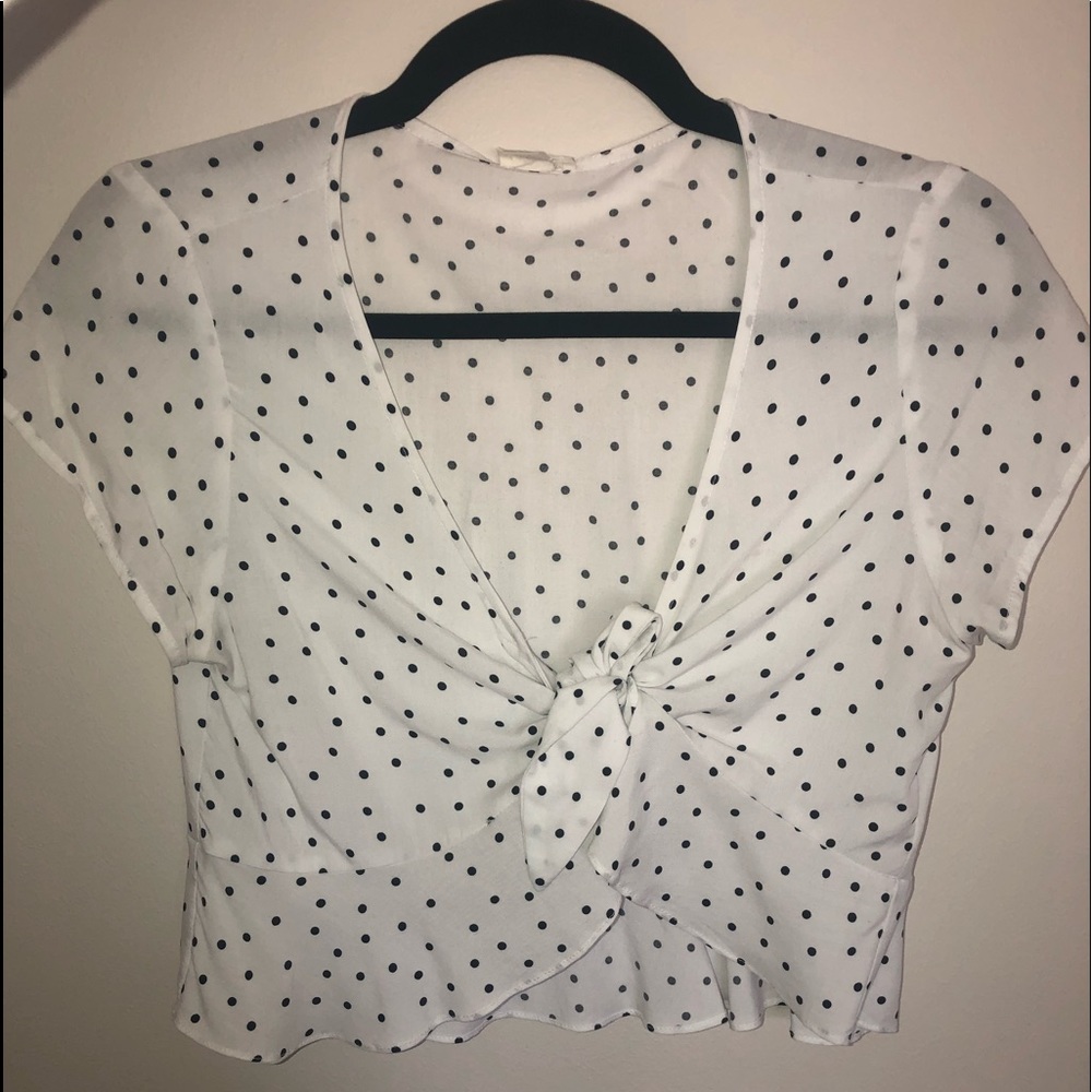 White Polka Dot Blouse